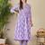 Adults-Women Floral Printed Cotton A-Line Kurta with Trousers