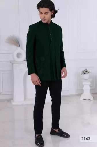 Green open jodhpuri for men | premium men's ethnic wear