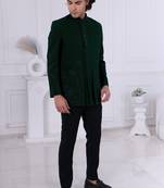 Green open jodhpuri for men | premium men's ethnic wear
