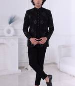 Black embroidered jodhpuri for men | premium men's ethnic wear