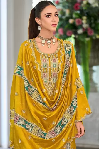 Women Ethnic Motifs Embroidered Kurta with Trousers & Dupatta