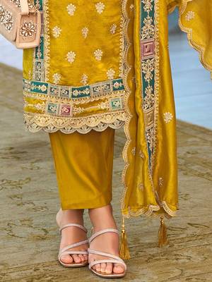 Women Ethnic Motifs Embroidered Kurta with Trousers & Dupatta 6