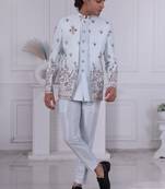 Sky embroidered jodhpuri for men | premium men's ethnic wear