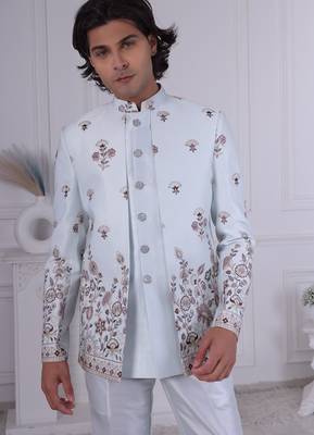 Sky embroidered jodhpuri for men | premium men's ethnic wear 2