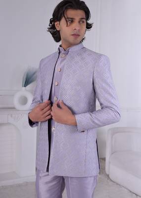 Purple open jodhpuri for men | premium men's ethnic wear 2