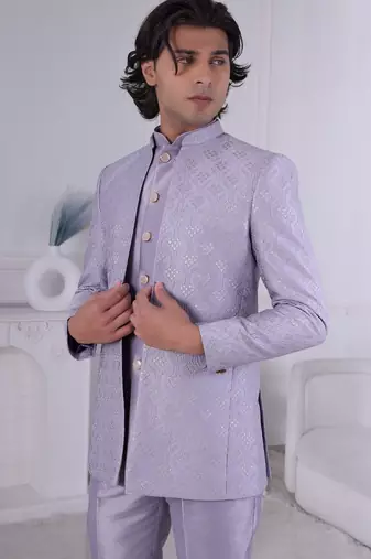 Purple open jodhpuri for men | premium men's ethnic wear
