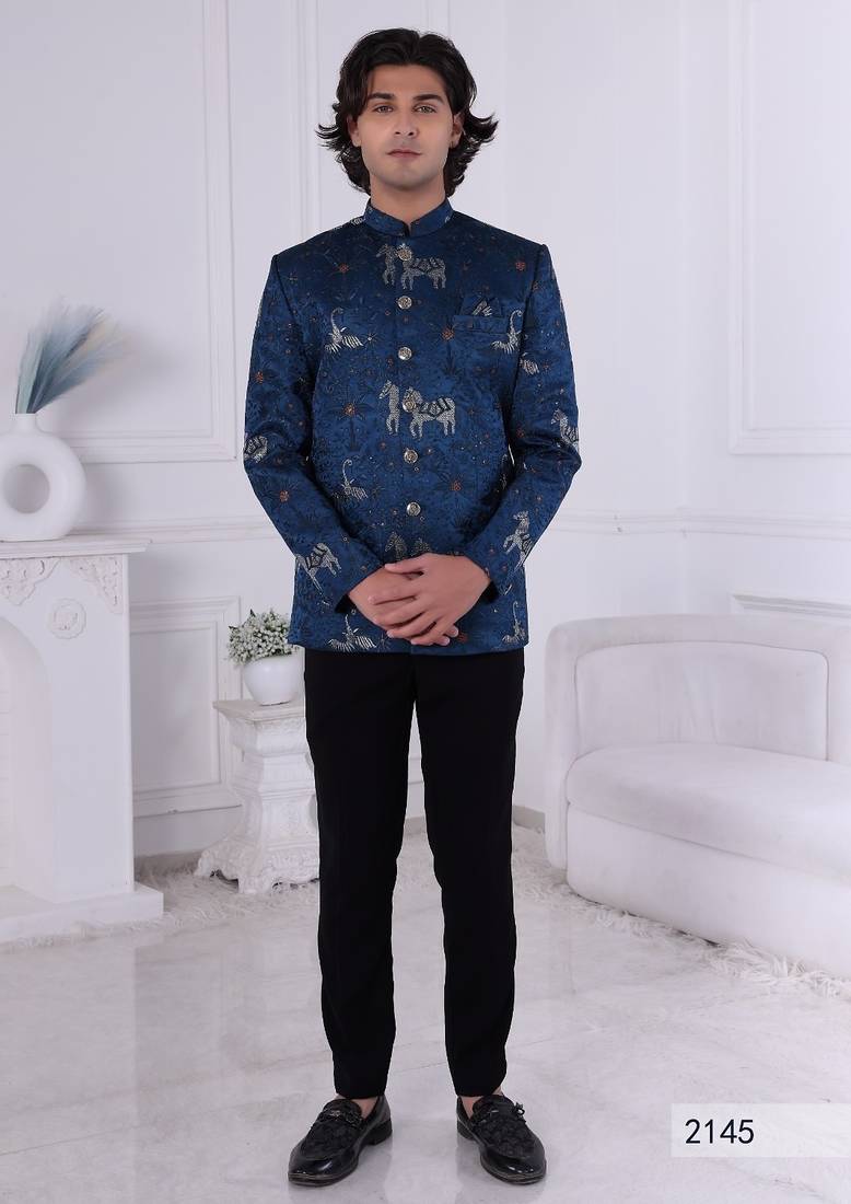 Turquoise  jodhpuri for men | premium men's ethnic wear