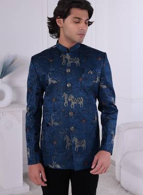 Turquoise  jodhpuri for men | premium men's ethnic wear 2
