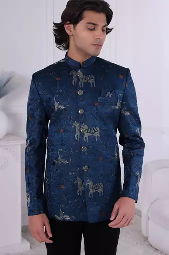 Turquoise  jodhpuri for men | premium men's ethnic wear