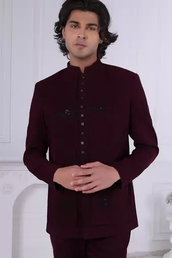 Maroon jodhpuri for men | premium men's ethnic wear