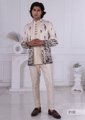 Beige open jodhpuri for men | premium men's ethnic wear 1
