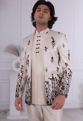 Beige open jodhpuri for men | premium men's ethnic wear 2