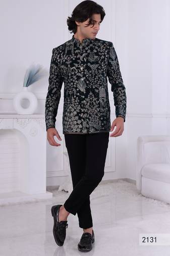 Green velvet jodhpuri for men | premium men's ethnic wear