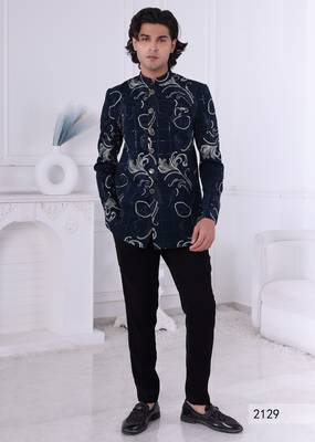 Turquoise jodhpuri for men | premium men's ethnic wear 1