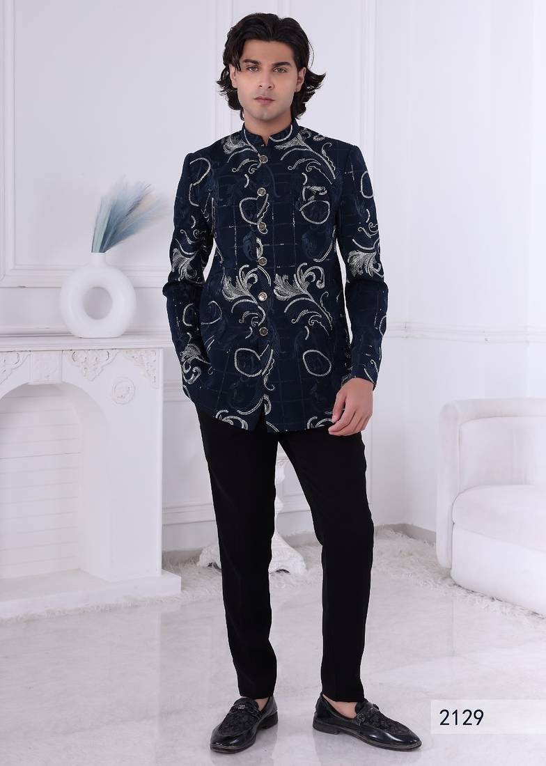 Turquoise jodhpuri for men | premium men's ethnic wear