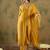 Floral Embroidered Kurta With Trousers & Dupatta