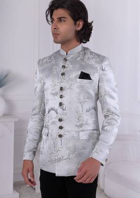 Grey jodhpuri for men | premium men's ethnic wear 2