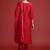 Ethnic Motifs Yoke Design Zari Panelled Liva Kurta With Trousers & Dupatta