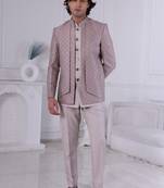Pastel pink open jodhpuri for men | premium men's ethnic wear