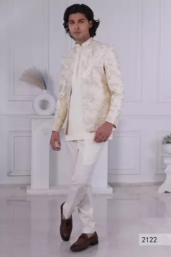 Beige open jodhpuri for men | premium men's ethnic wear