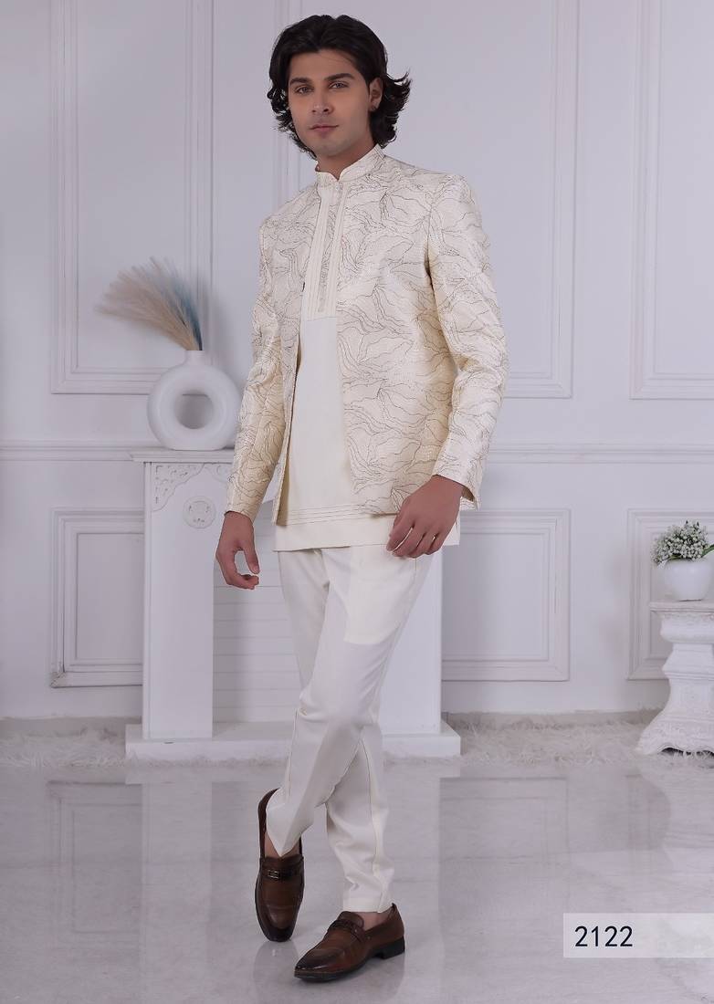 Beige open jodhpuri for men | premium men's ethnic wear