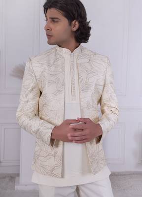 Beige open jodhpuri for men | premium men's ethnic wear 2