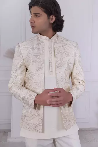 Beige open jodhpuri for men | premium men's ethnic wear
