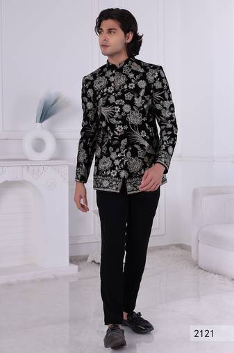 Black velvet jodhpuri for men | premium men's ethnic wear