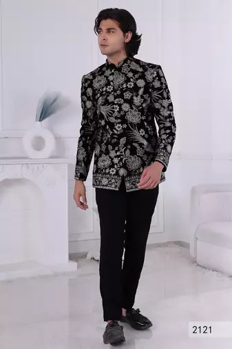 Black velvet jodhpuri for men | premium men's ethnic wear