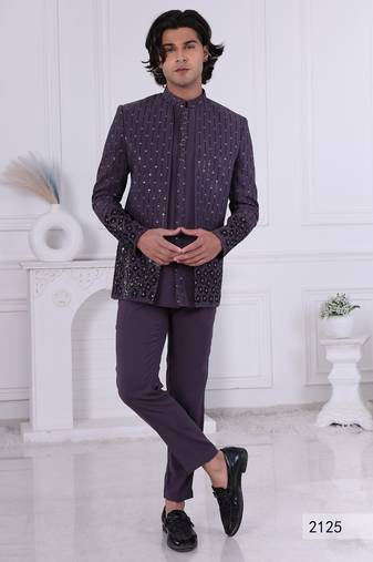 Grey open jodhpuri for men | premium men's ethnic wear