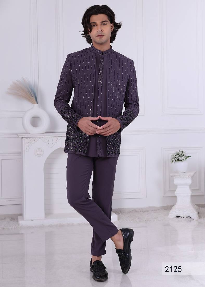 Grey open jodhpuri for men | premium men's ethnic wear