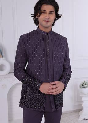 Grey open jodhpuri for men | premium men's ethnic wear 2