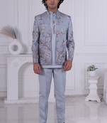 Grey open jodhpuri for men | premium men's ethnic wear