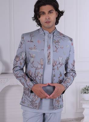 Grey open jodhpuri for men | premium men's ethnic wear 2