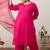 Plus Size Ethnic Motifs Regular Thread Work Kurta with Palazzos & With Dupatta