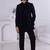 Blue velvet open indowestern for men | premium men's ethnic wear