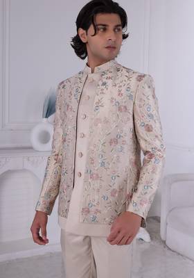 Beige jodhpuri for men | premium men's ethnic wear 2