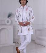 White open indowestern for men | premium men's ethnic wear