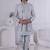 Grey color open indowestern for men | premium men's ethnic wear