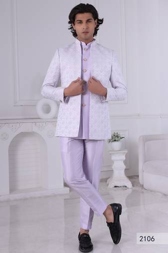 Purple color open jodhpuri for men 