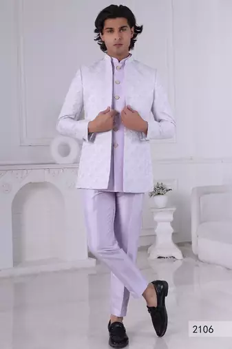 Purple color open jodhpuri for men | premium men's ethnic wear