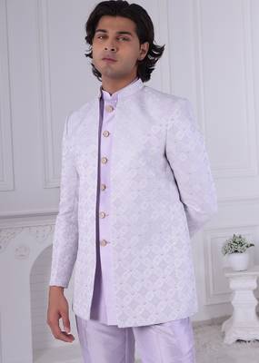 Purple color open jodhpuri for men | premium men's ethnic wear 2