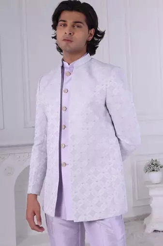 Purple color open jodhpuri for men | premium men's ethnic wear