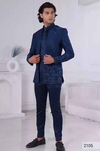 Turquoise color open jodhpuri for men | premium men's ethnic wear