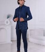 Turquoise color open jodhpuri for men | premium men's ethnic wear