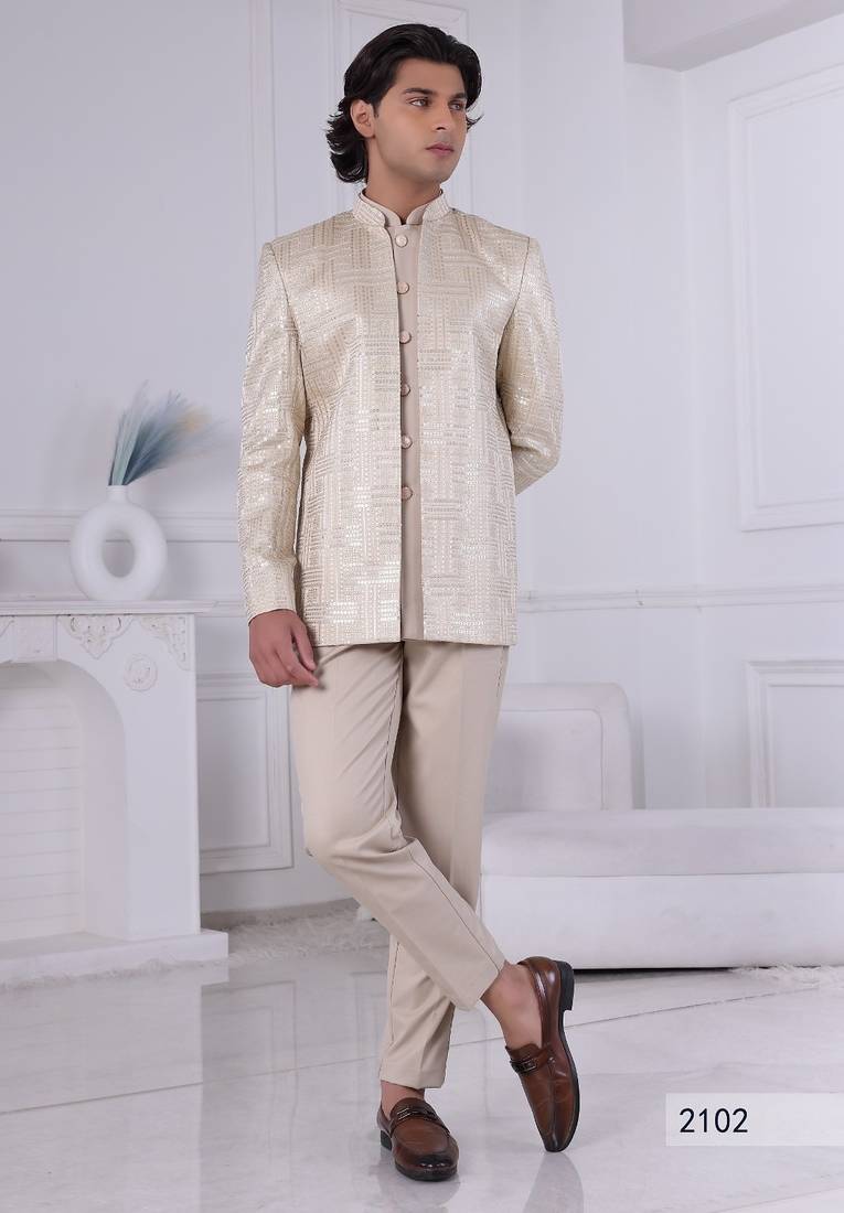 Beige open jodhpuri for men | premium men's ethnic wear