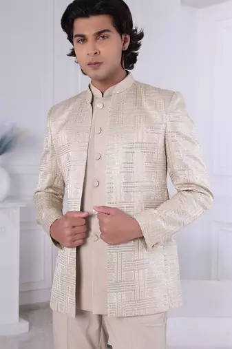 Beige open jodhpuri for men | premium men's ethnic wear