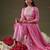 Pink Floral Printed Straight Pure Cotton Kurta With Trousers & Dupatta