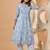 Women Floral Printed Tiered Pure Cotton Kurta with Trousers