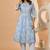 Women Floral Printed Tiered Pure Cotton Kurta with Trousers